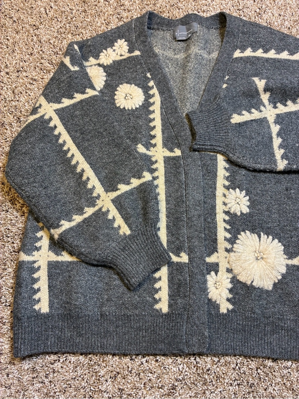 By Anthropologie Catherine Embroidered Floral Open Knit Cardigan - Picture 9 of 14